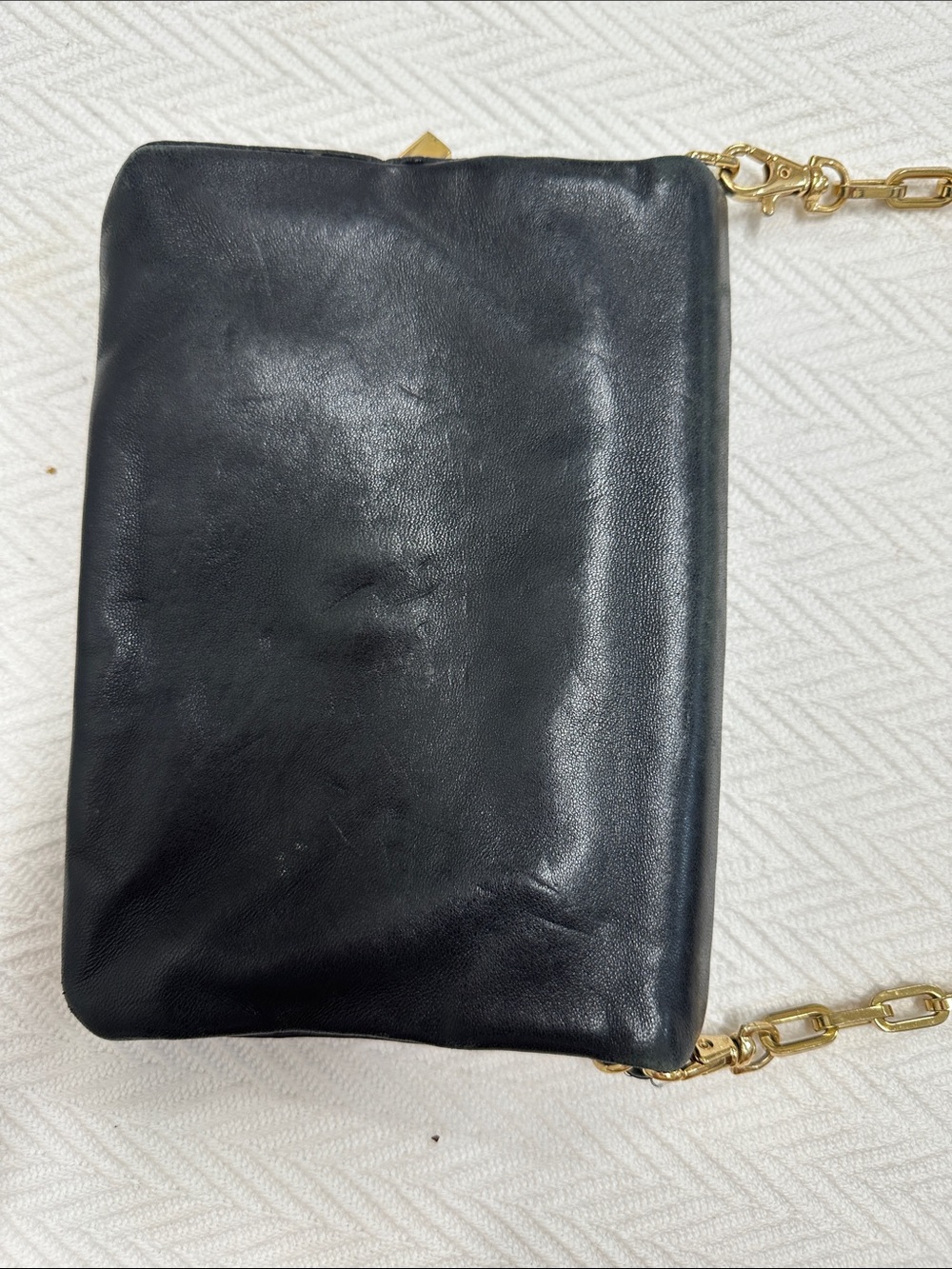 Tory Burch Black Leather Crossbody with Gold Chain Strap - Picture 5 of 6